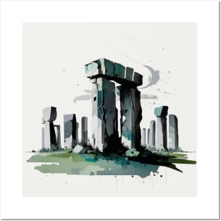 Minimal Stonehenge Design Posters and Art